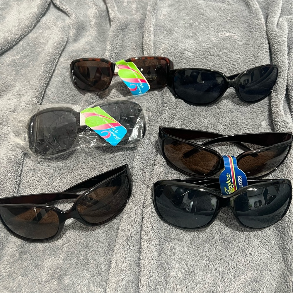6 pairs of variety sun glasses